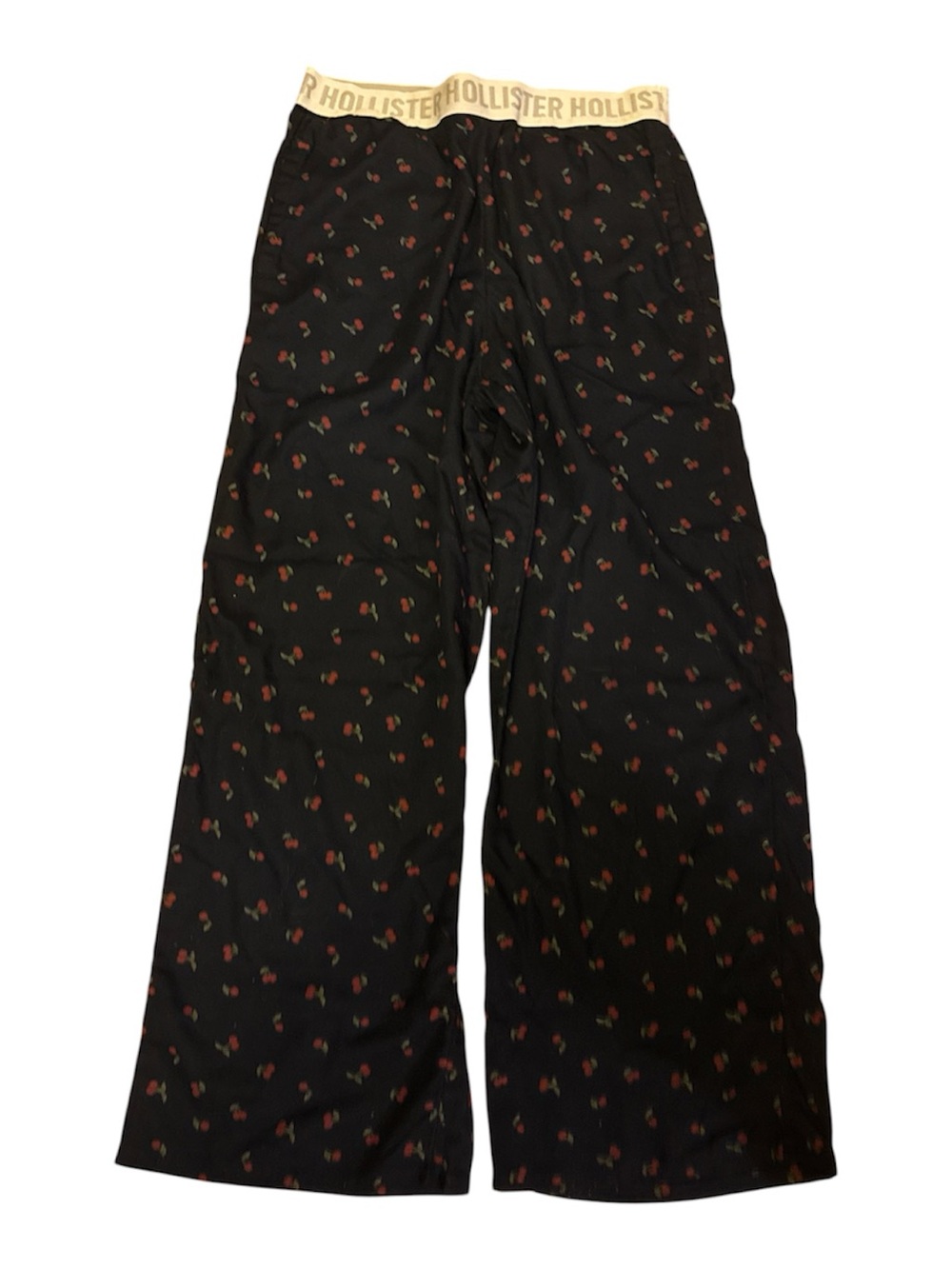 Hollister Black Sleep Pants with Cherry Print
